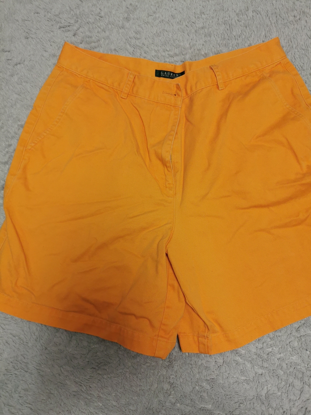 Lauren Ralph Lauren Bright Orange Cotton Bermuda Shorts